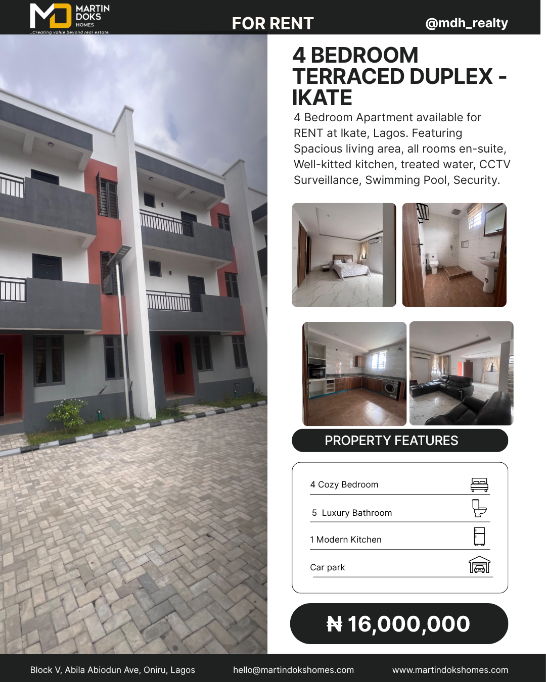 4 Bedroom Terrace Duplex