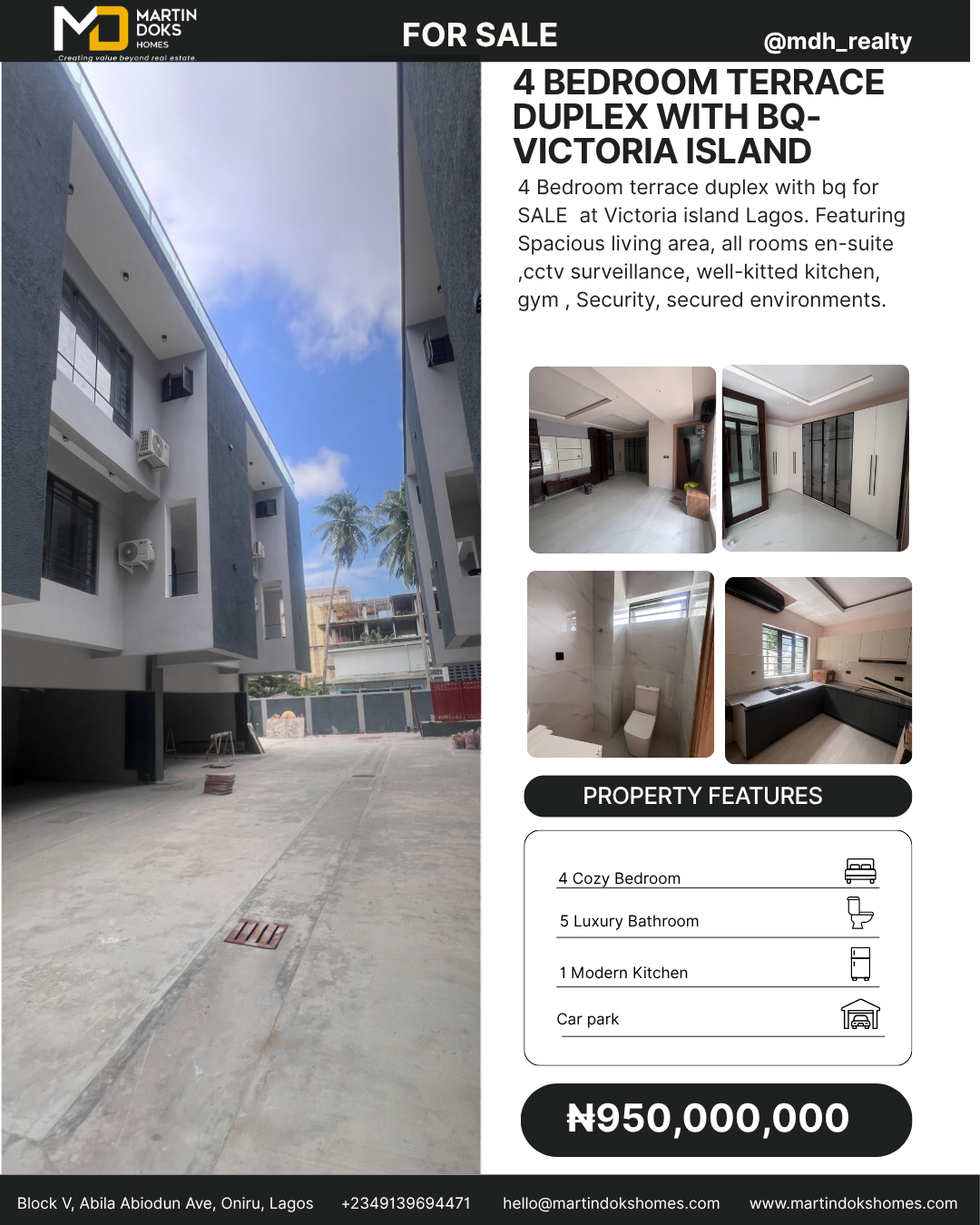 4 BEDROOM TERRACE DUPLEX WITH BQ