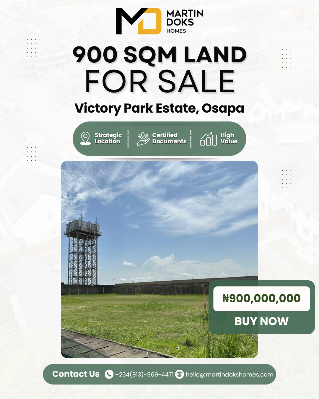 900 SQM LAND FOR SALE