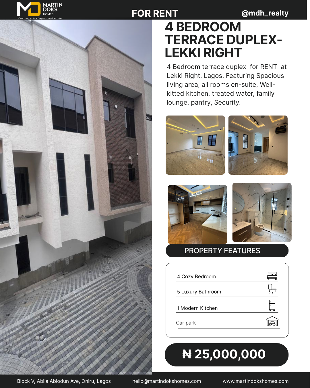 4 BEDROOM TERRACE DUPLEX