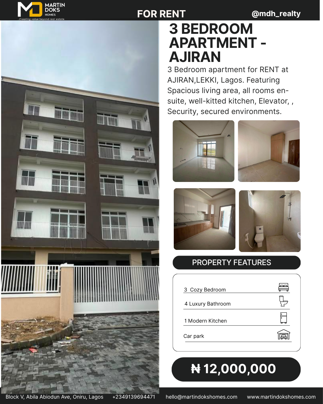 3 BEDROOM APARTMENT