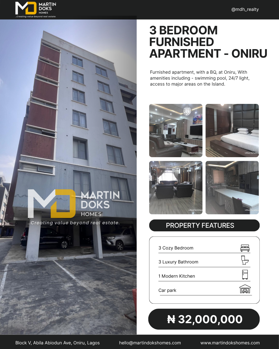 3-Bedroom Furnished Apartment