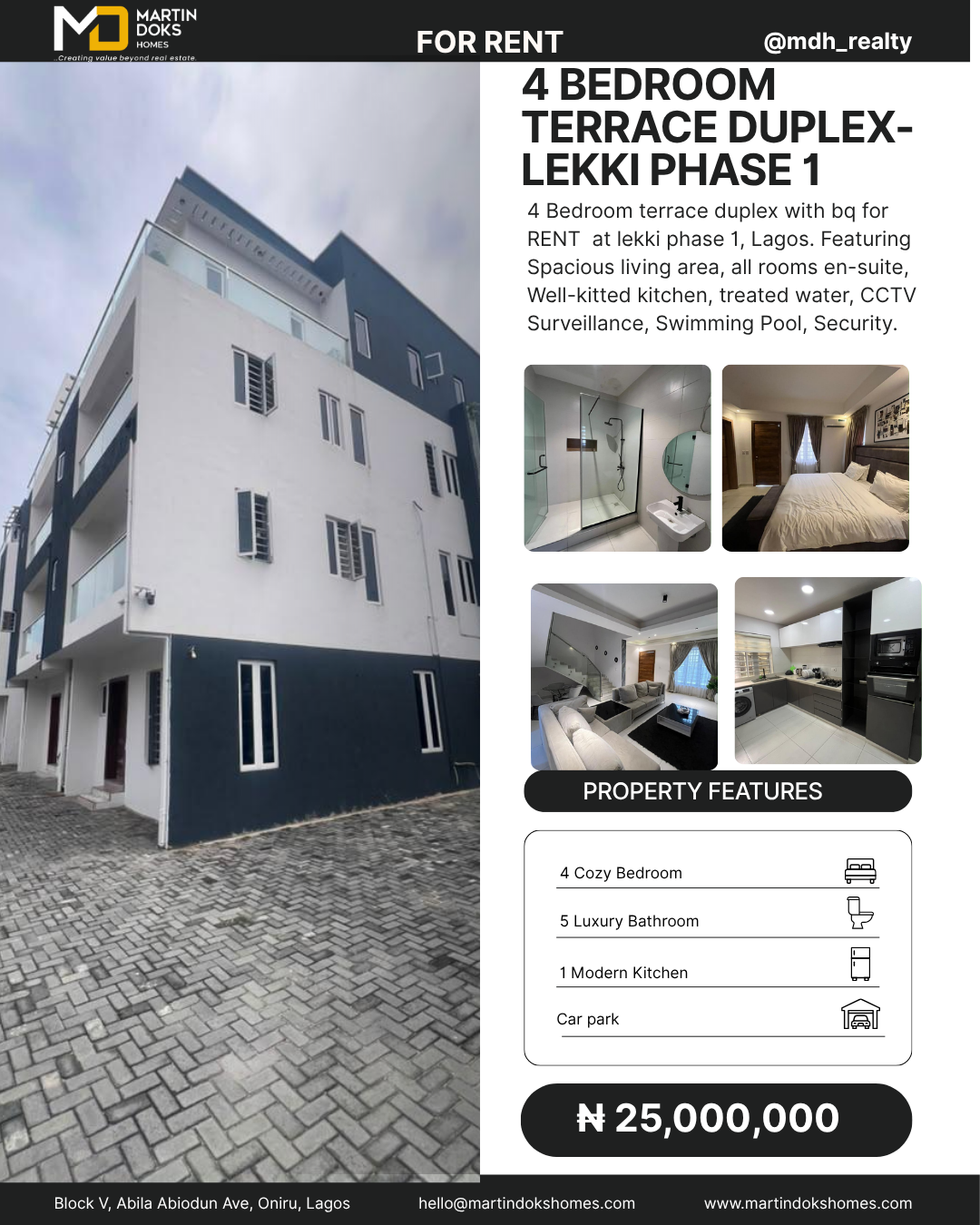 4 BEDROOM TERRACE DUPLEX - LEKKI PHASE 1