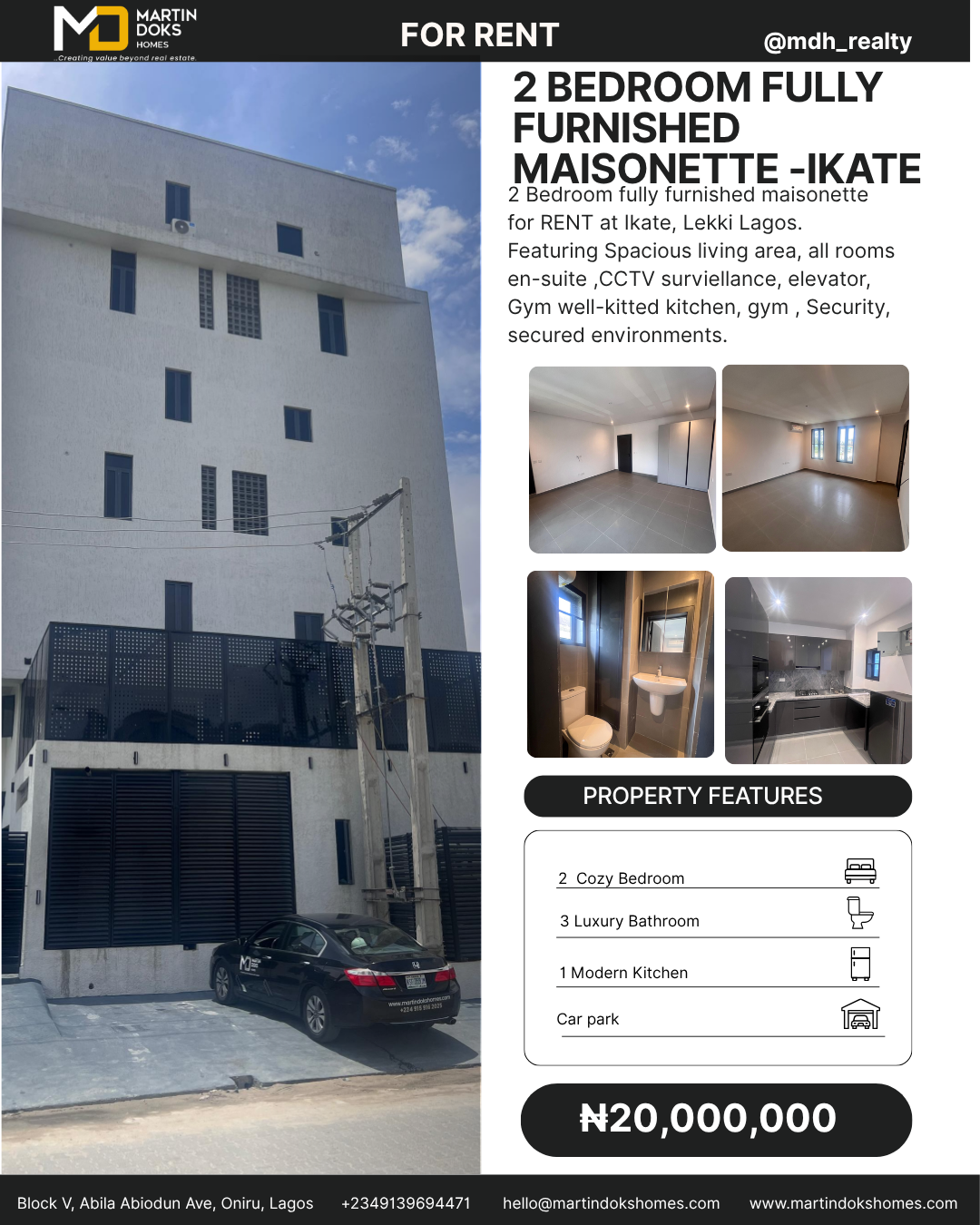 2 BEDROOM FULLY FURNISHED MAISONETTE